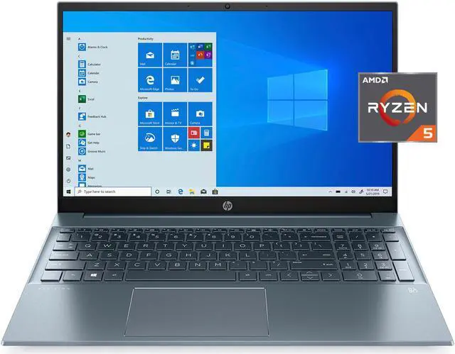 Alt view image 8 of 8 - HP Pavilion 15.6" Blue Laptop Notebook 15-eh0050wm 512GB SSD 8GB RAM Ryzen 5