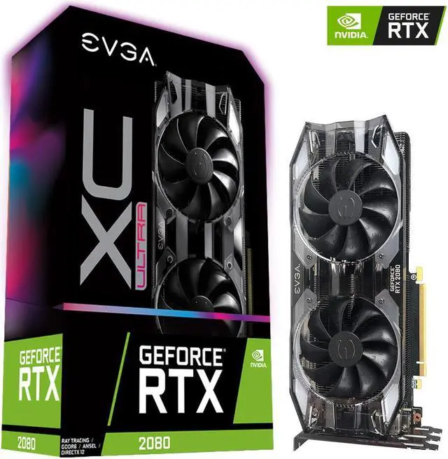 Alt view image 2 of 2 - EVGA GeForce RTX 2080 XC ULTRA GAMING, 8GB GDDR6, Dual HDB Fans & RGB Graphics Card 08G-P4-2183-KR