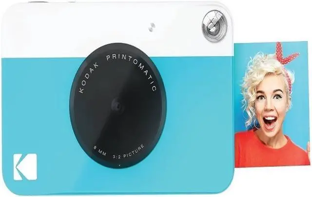Alt view image 10 of 10 - kodak printomatic digital instant print camera blue, full color prints on zink 2x3" stickybacked photo paper  print memories instantly