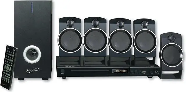 Alt view image 10 of 15 - SUPERSONIC SC-37HT 5.1 Channel Dvd Home Theater System With USB Input & Karaoke Function