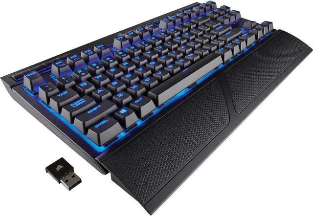 Alt view image 9 of 11 - Corsair K63 Wireless Mechanical Gaming Keyboard — Blue LED — CHERRY® MX Red
