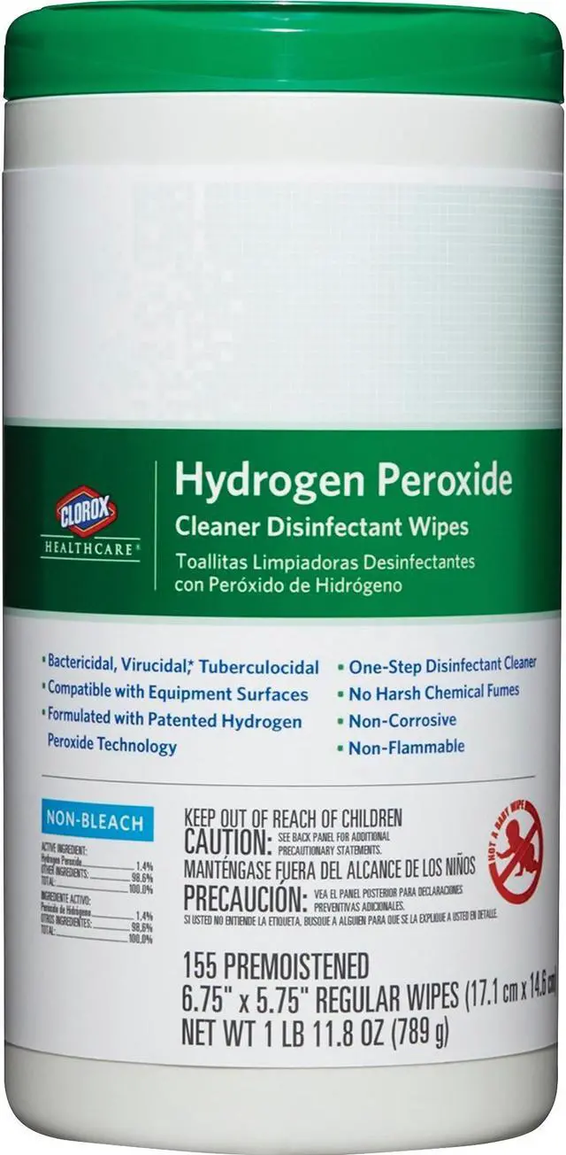 Alt view image 5 of 6 - Clorox Disinfecting Wipes w/Hydrogen Peroxide 155-Wipes WE