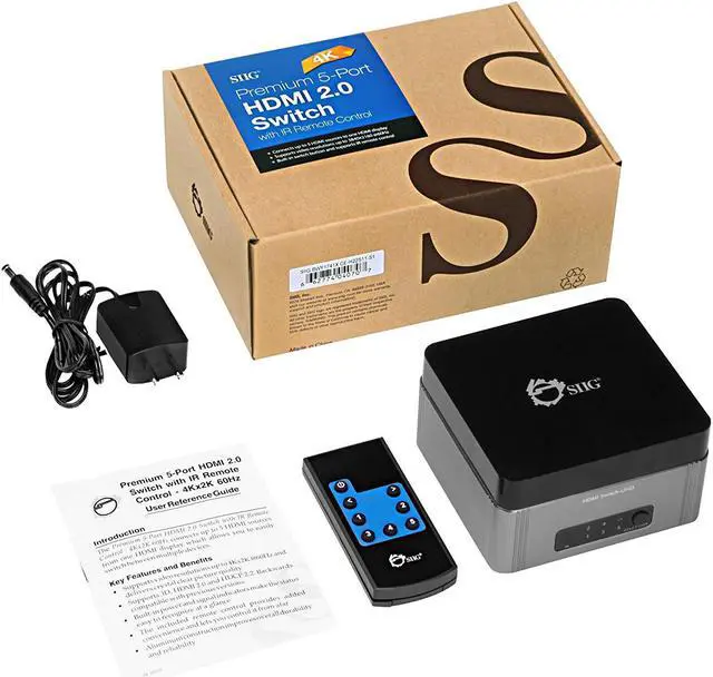 Alt view image 19 of 20 - SIIG CE-H22S11-S1 Share One Uhd 4K Hdmi Display Between Five Uhd 4K Hdmi Sources With Ir Remote Co