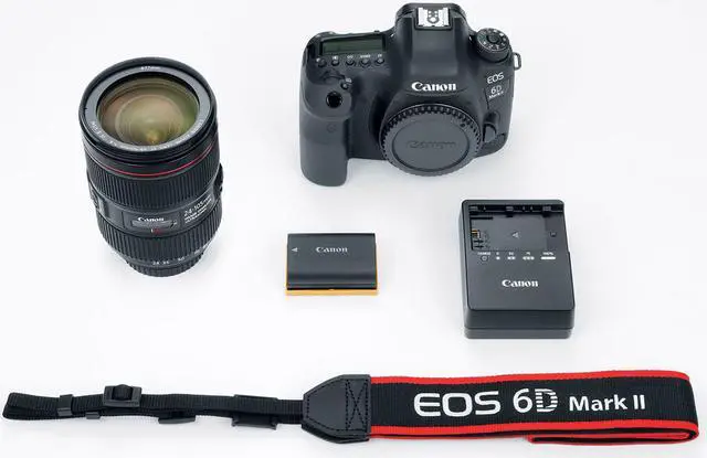 Alt view image 4 of 6 - Canon EOS 6D Mark II 26.2 Megapixel Digital SLR Camera with Lens - 24 mm - 105 mm - 3" Touchscreen LCD - 16:9 - 4.4x Optical Zoom - Digital (IS) - E-TTL II - 6240 x 4160 Image - 1920 x 1080 Video ...