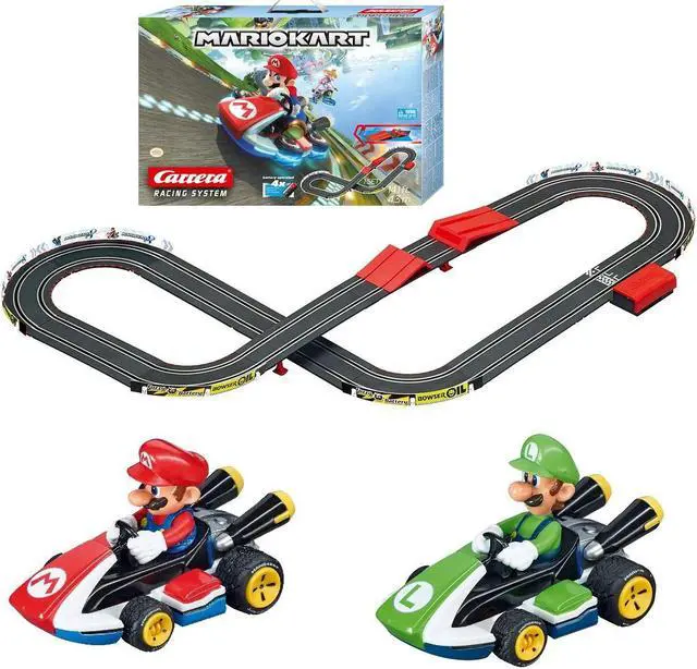 Main image of Carrera GO!!! 63503 Official Licensed Mario Kart Battery Operated 1:43 Scale Slot Car Racing Toy Track Set with Jump Ramp Featuring Mario and Luigi for Kids Ages 5 Years and Up