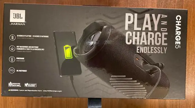 Alt view image 12 of 20 - JBL Charge 5 Portable Waterproof Bluetooth Speaker with Powerbank (Black)