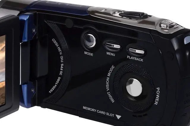 Alt view image 12 of 13 - Minolta MN80NV 1080p Full HD 24MP Digital IR Night Vision Camcorder, Blue