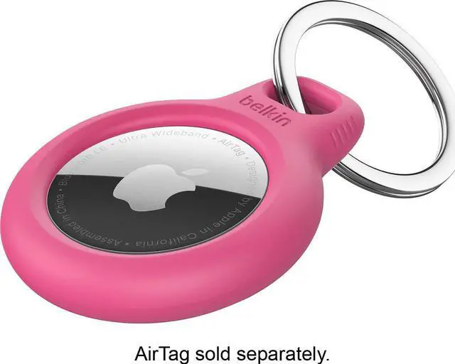 Alt view image 2 of 8 - Belkin Secure Holder with Key Ring for AirTag F8W973BTPNK