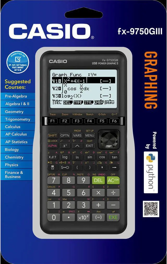 Alt view image 10 of 16 - Casio FX-9750GIII Graphing Calculator Black
