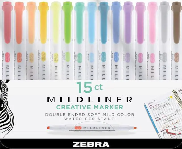 Alt view image 5 of 14 - Zebra Mildliner Double Ended Highlighter, Assorted Colors, 1 Each (ZEB78105)