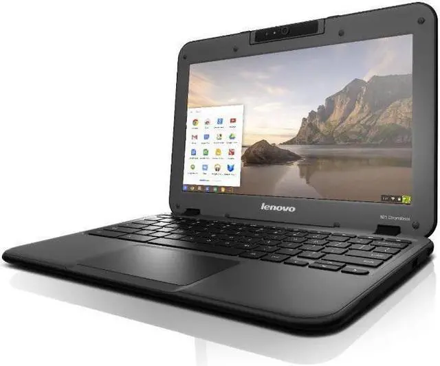 Alt view image 7 of 7 - Lenovo N21 11.6" Chromebook Laptop, Intel N2840 2.16GHz Dual-Core, 16GB Solid State Drive, 4GB RAM, 802.11ac, ChromeOS