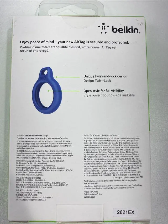 Alt view image 8 of 12 - Belkin Secure Holder with Strap for AirTag F8W974BTBLU