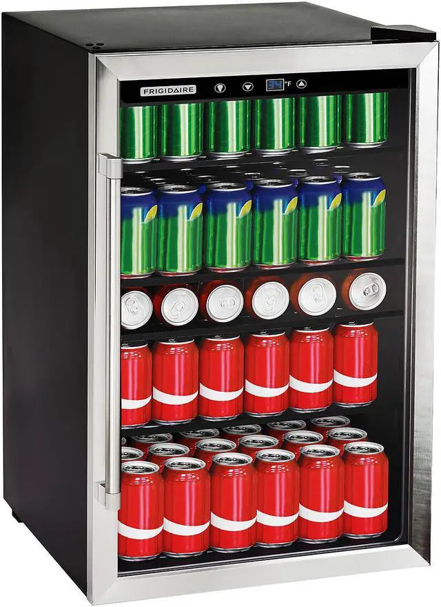 Alt view image 6 of 13 - Frigidaire 126 Beverage Cans Mini Fridge Home Refrigerator and Cooler, Silver