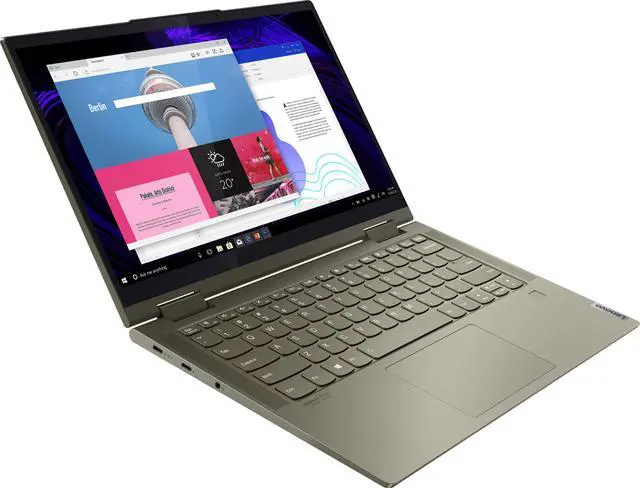 Alt view image 8 of 20 - Lenovo - Yoga 7i 2-in-1 14" Touch Screen Laptop - Intel Evo Platform Core i5 - 12GB Memory - 512GB Solid State Drive - Dark Moss Tablet Notebook 82BH00DQUS