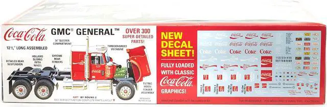 Alt view image 6 of 8 - Skill 3 Model Kit GMC General Truck Tractor "Coca-Cola" 1/25 Scale Model by AMT