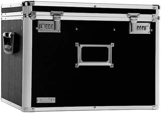 Alt view image 5 of 6 - Vaultz Locking File Chest Storage Box Letter/Legal 17-1/2 x 14 x 12-1/2 Black