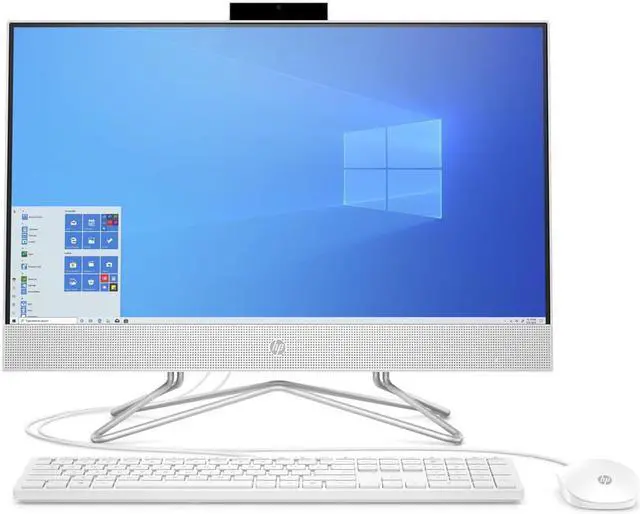 Alt view image 6 of 6 - HP 24 All-in-One PC, Intel Core i3-1115G4, 4GB RAM, 256GB SSD, Snow White, Windows 11 Home, 24-df1023w Desktop Computer