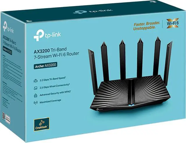 Alt view image 12 of 12 - TP-Link Tri-Band 7 Stream AX3200 Wi-Fi 6 Router