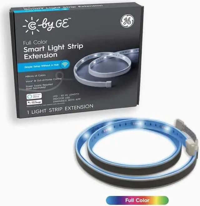 Alt view image 5 of 6 - C by GE Full Color Direct Connect Smart LED Light Strip Extension (40 inch Light Strip)