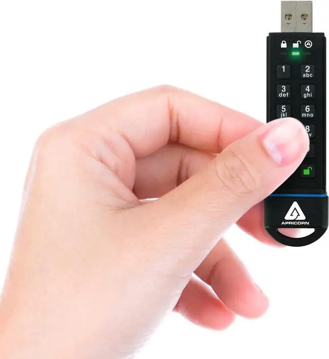 Alt view image 10 of 16 - Apricorn 16GB Aegis Secure Key USB 3.0 Flash Drive - 16 GB - USB 3.0 - 195 MB/s Read Speed - 162 MB/s Write Speed - 256-bit AES  ASK3-16GB
