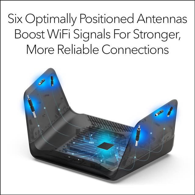 Alt view image 5 of 9 - NETGEAR Nighthawk 8-Stream Tri-Band WiFi 6E Router, 7.8Gbps AXE7800 WiFi Router (RAXE300)