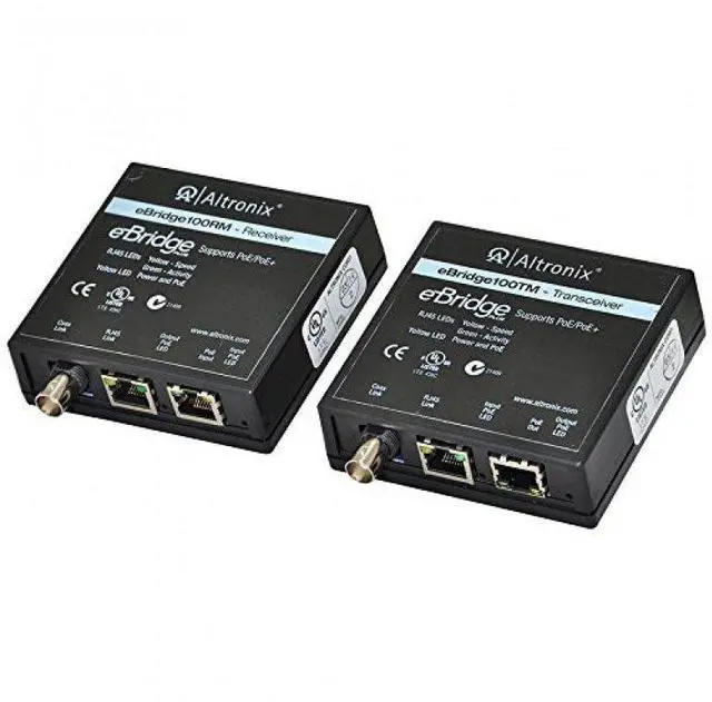 Alt view image 2 of 2 - ALTRONIX EBRIDGE100RMT PoE Switch Kit,3-1/2" D x 3-1/2" W,Black