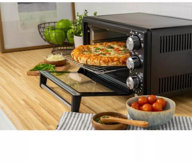 Alt view image 10 of 15 - Oster 4-Slice Matte Black Compact Toaster Oven 2132650