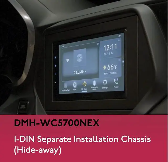 Alt view image 6 of 7 - Pioneer DMH-WC5700NEX 6.8 Inch HD Modular Multimedia Receiver with Bluetooth