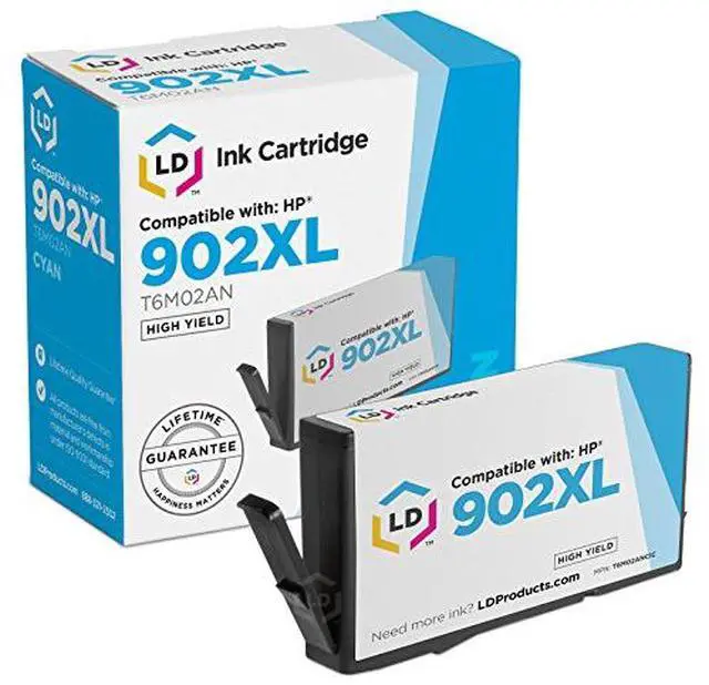 Main image of LD Compatible Replacement for HP 902XL T6M02AN HY Cyan Ink for OfficeJet 6950 6951 6954 6958 6962 6975 & OfficeJet Pro 6958 6960 6970 6974 6975 6978