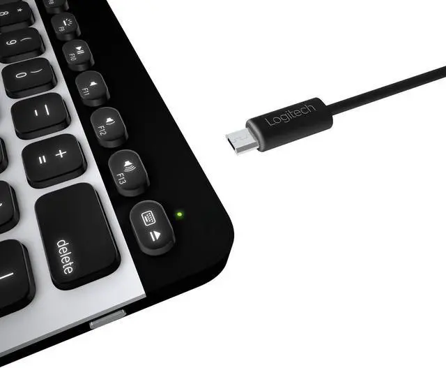 Alt view image 3 of 6 - Logitech 920-004161 Bluetooth Easy-Switch Keyboard for Mac - Silver, Black
