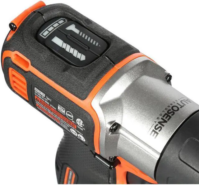 Alt view image 3 of 17 - Black & Decker BDCDE120C 20V MAX Lithium-Ion 3/8 in. Cordless Drill Driver Kit with Autosense Technology (2 Ah)