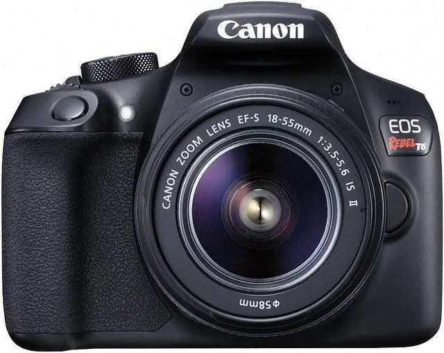 Alt view image 3 of 9 - Canon EOS Rebel T6 18 Megapixel Digital SLR Camera with Lens - 18 mm - 55 mm - 3" LCD - 16:9 - 3.1x Optical Zoom - TTL - 5184 x 3456 Image - 1920 x 1080 Video - HDMI - PictBridge - HD Movie Mode - ...