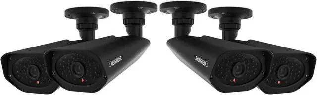 Alt view image 8 of 9 - Defender PRO Widescreen Outdoor Security Cameras with Automatic 150ft Night Vision and Aluminum Vandal Resistant Housing - 4 Pack (21146)