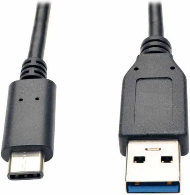 Alt view image 9 of 10 - Tripp Lite U428003 Black USB 3.1 Gen 1 (5 Gbps) Cable, USB Type-C (USB-C) to USB Type-A