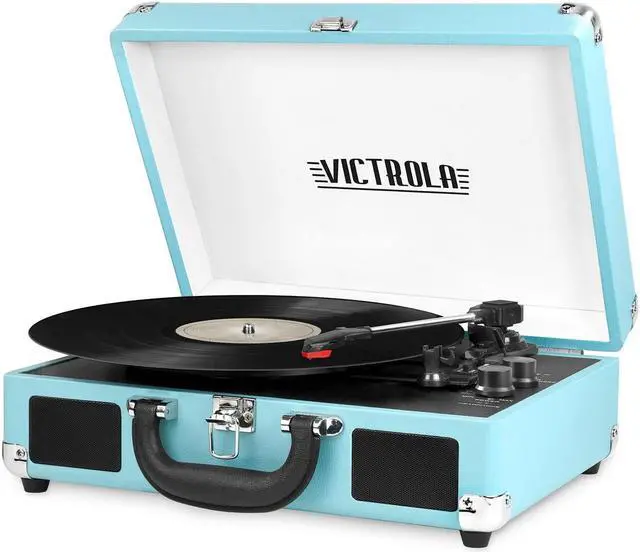 Alt view image 8 of 14 - INNOVATIVE TECHNOLOGY INN-VSC-550BT-TRQ BLUETOOTH SUITCASE TURNTABLE IN TURQUOIS