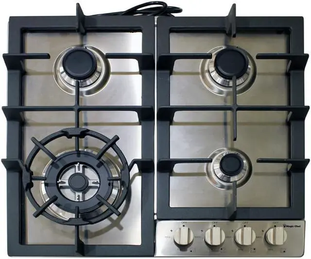 Main image of Magic Chef MCSCTG24S 24" Stainless Steel Gas Cooktop With 4 Burners