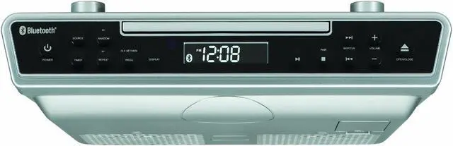 Alt view image 3 of 18 - Sylvania SKCR2713 Under-Counter Bluetooth CD Clock Radio
