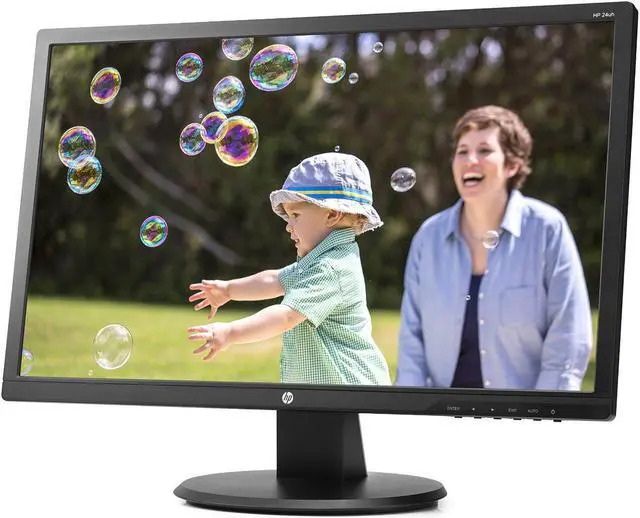 Alt view image 3 of 8 - HP 24uh K5A38AA 24-inch LED Backlit Monitor - 16:9 - 1080p (Full HD) - 10000000:1 - 5 ms - VGA, DVI, HDMI - Black