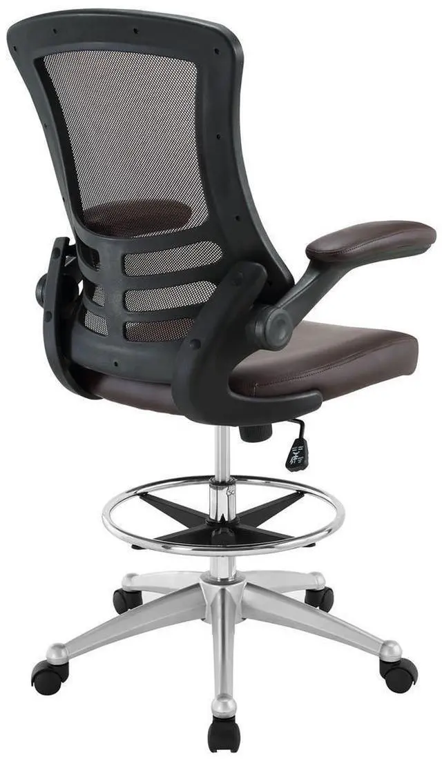 Alt view image 4 of 20 - Attainment Vinyl Drafting Stool in Brown