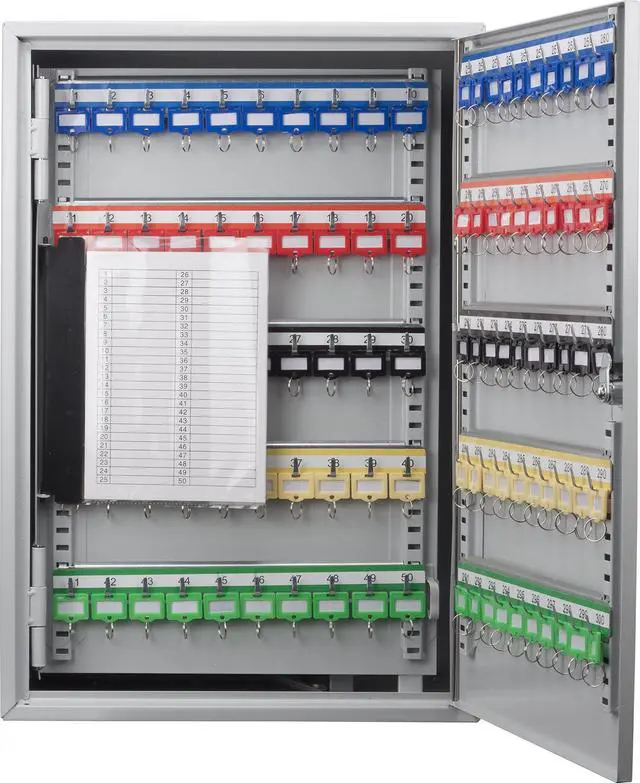 Alt view image 5 of 17 - Barska Key Box, Wall Mount, 300 Key Cap. Matte Steel CB13238