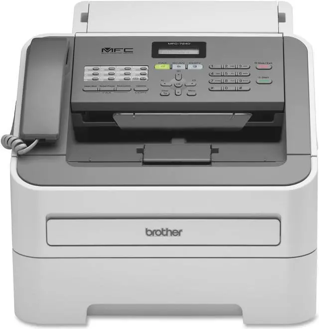 Alt view image 2 of 4 - Brother MFC-7240 Monochrome Laser Printer - Upto 21 ppm - Upto 2400 x 600 dpi - 20 Sheets - USB 2.0