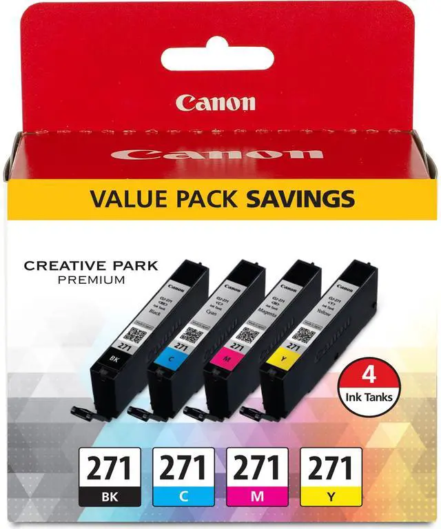 Alt view image 13 of 20 - Canon CLI-271 Ink Cartridge - Combo Pack - Black/Cyan/Magenta/Yellow