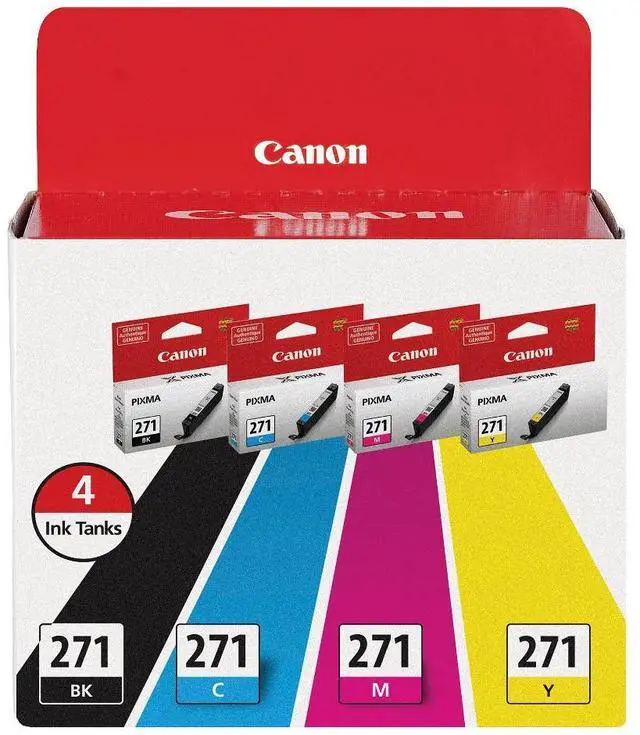 Alt view image 14 of 20 - Canon CLI-271 Ink Cartridge - Combo Pack - Black/Cyan/Magenta/Yellow