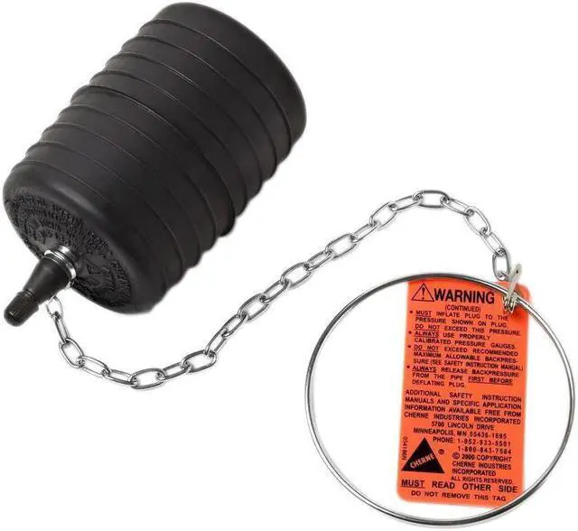 Alt view image 4 of 5 - CHERNE 270040 Test Ball Plug,Pneumatic,Size 4 In