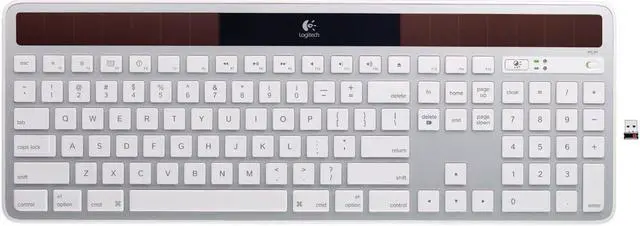 Alt view image 8 of 8 - Logitech K750 2.4GHz Wireless Solar Recharging Slim Keyboard for Mac 920-003677, Silver