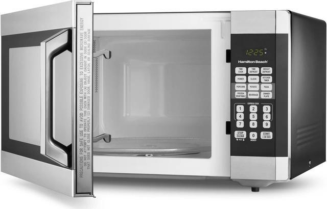 Hamilton Beach EM145AAK-P Digital Microwave Oven, Stainless Steel 1.6 Cubic  Feet 