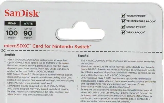 Alt view image 4 of 4 - SanDisk 128GB microSDXC UHS-I card for Nintendo Switch - SDSQXBO-128G-AWCZA