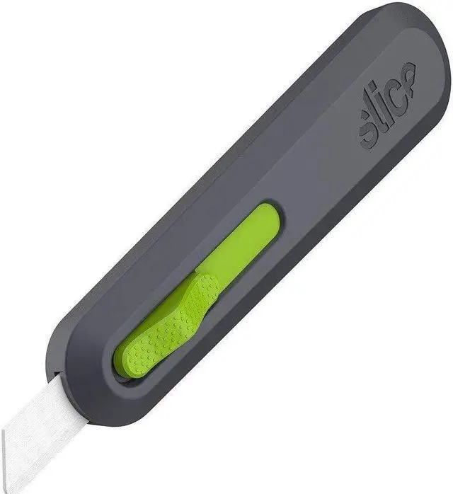 Alt view image 10 of 20 - Slice Smarty Series Auto-Retract Utility Knife-Grey/Green