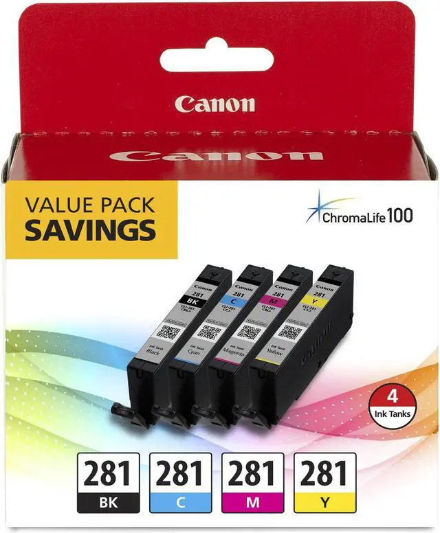 Alt view image 2 of 10 - Canon Cli-281 Ink Cartridge - Black Cyan Magenta Yellow