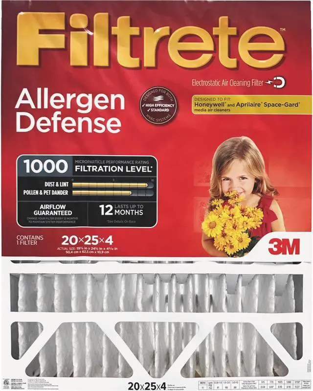 Alt view image 2 of 4 - 3M 20x25x4 Allergen Filter NADP03-4IN-4